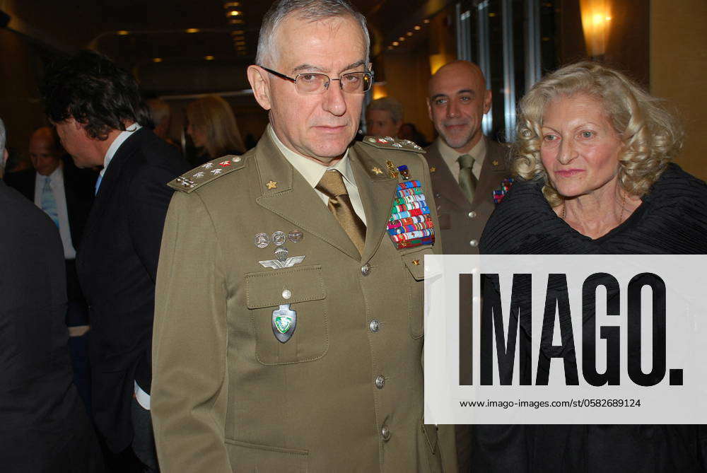 Rome - General Claudio Graziano with his wife Marisa Lanucara at the ...