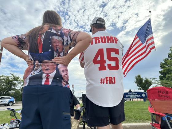 Racine, Wisconsin, USA: Supporters of presumptive Republican ...