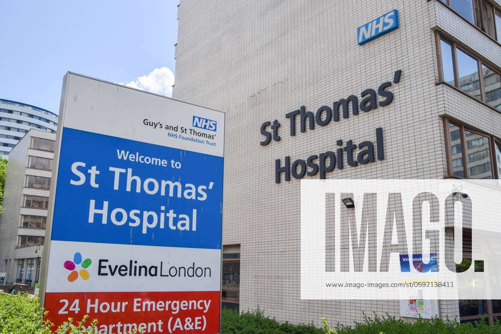 June 21, 2024, London, England, UK: Exterior view of St Thomas Hospital ...