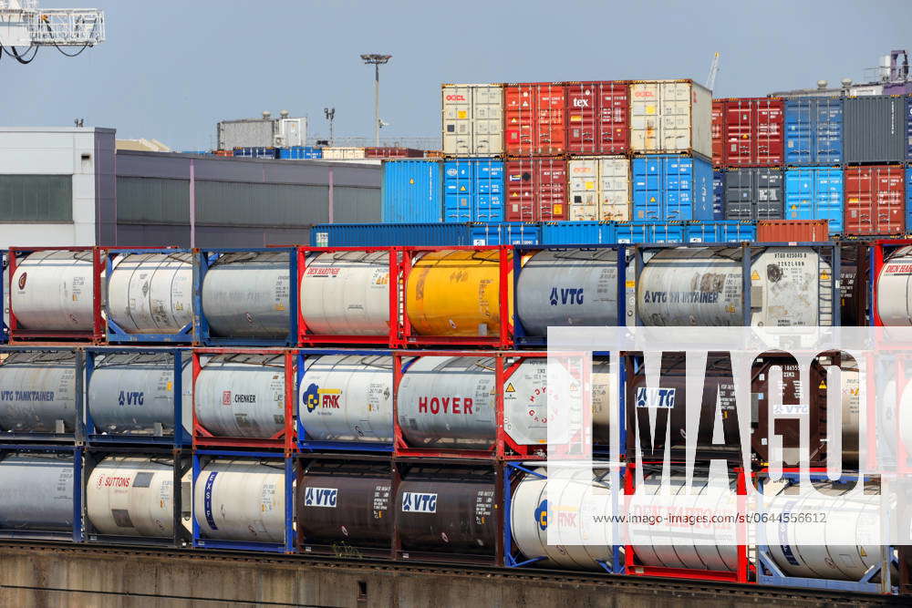 The worlds largest inland port Views from the Port of Duisburg, owned ...