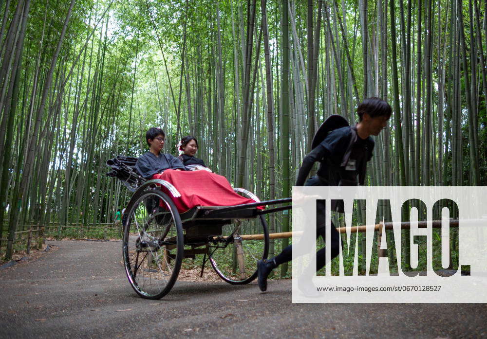 Tourism with a Jinrikisha Ride in Arashiyama, Japan - 25 Jun 2024 A ...