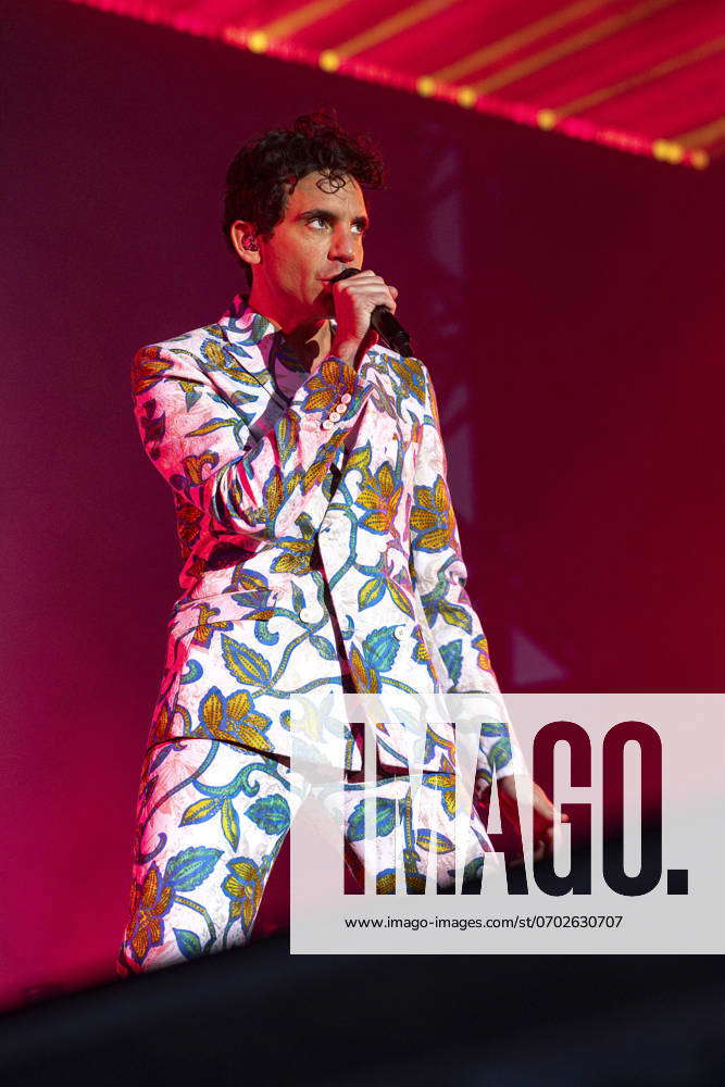 Mika in concert at the Printemps de Pérouges festival at the Château de ...