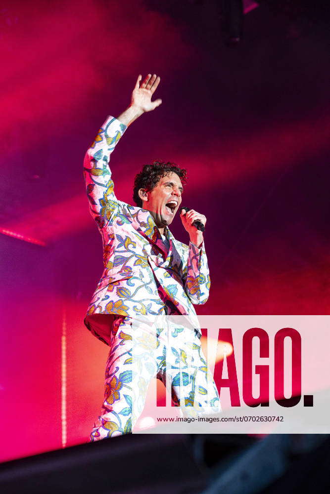 Mika in concert at the Printemps de Pérouges festival at the Château de ...