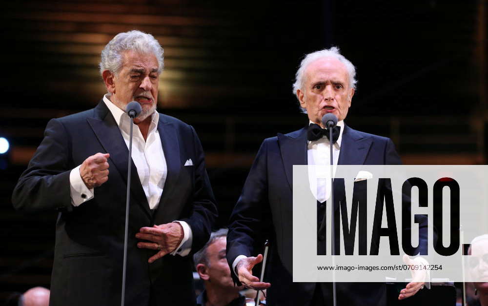 July 11, 2024, Athens, Greece: Spanish tenors Placido Domingo and Jose ...