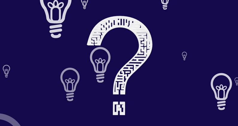 Image of question mark over lightbulbs on grey background. Global ...