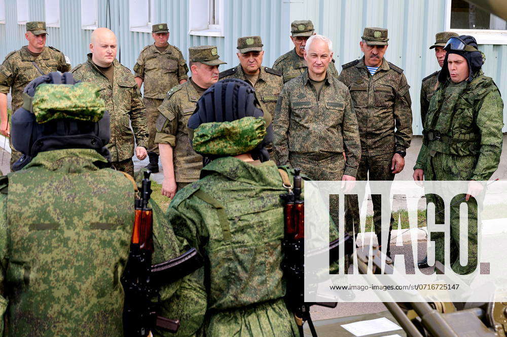 Russian Training RUSSIA - : Russia s Defence Minister Andrei Belousov inspects combat ...