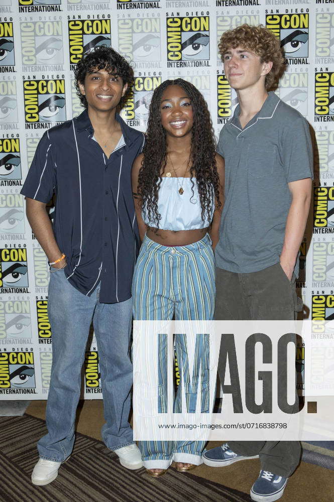 Aryan Simhadri, Leah Sava Jeffries and Walker Scobell at the photocall ...