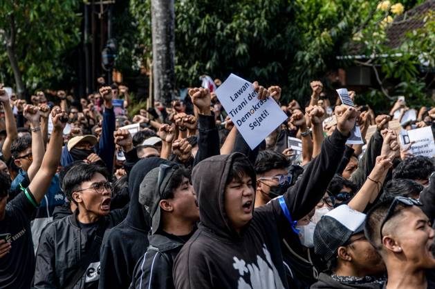 Students protest over Election Law Changes in Bali, Indonesia - 23 Aug ...