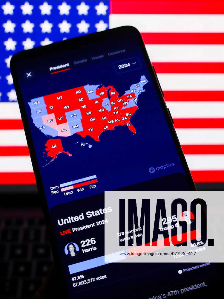 US Presidential Results Photo Illustrations CNN Magic Wall map with US ...