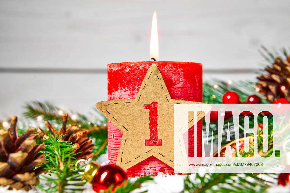 Bavaria, Germany - : First 1st Advent, first Advent candle burning ...