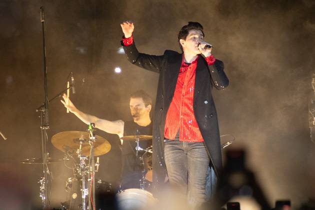 The Script Perform at O2 Arena, London Drummer Glen Power of Irish rock ...