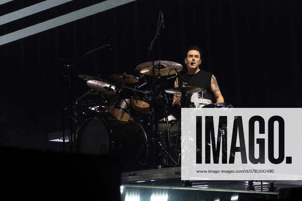 The Script Perform at O2 Arena, London Drummer Glen Power of Irish rock ...