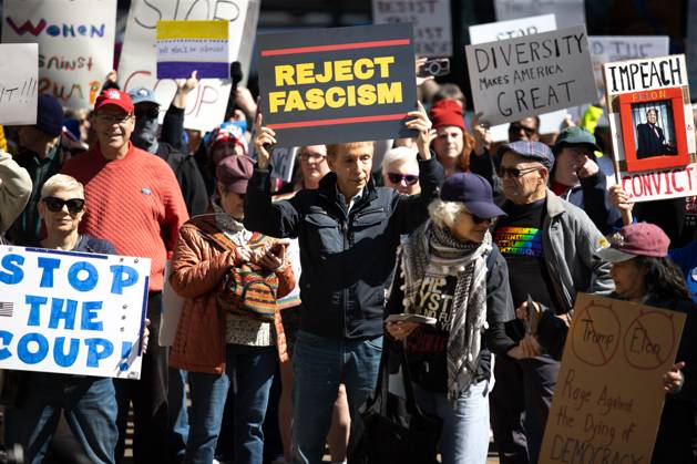 Presidents Day Protest In Houston Locals gather outside City Hall in ...