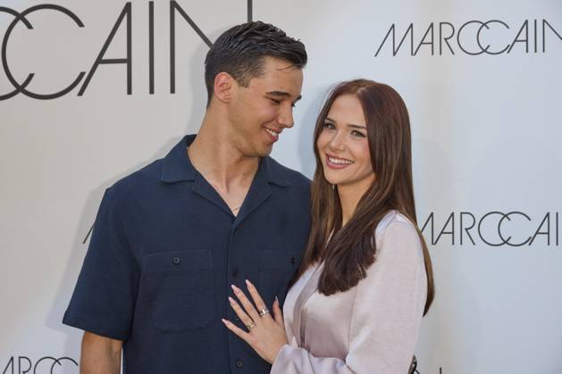 San Diego Pooth with girlfriend Louisa Buescher arriving at the Marccain  Spring Summer 2026 Fashion