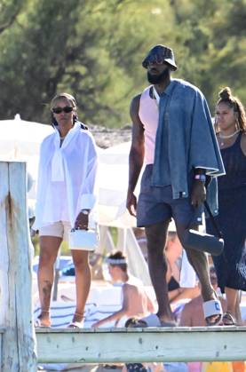Lebron James and his wife Savannah Brinson leave the Club 55 on ...
