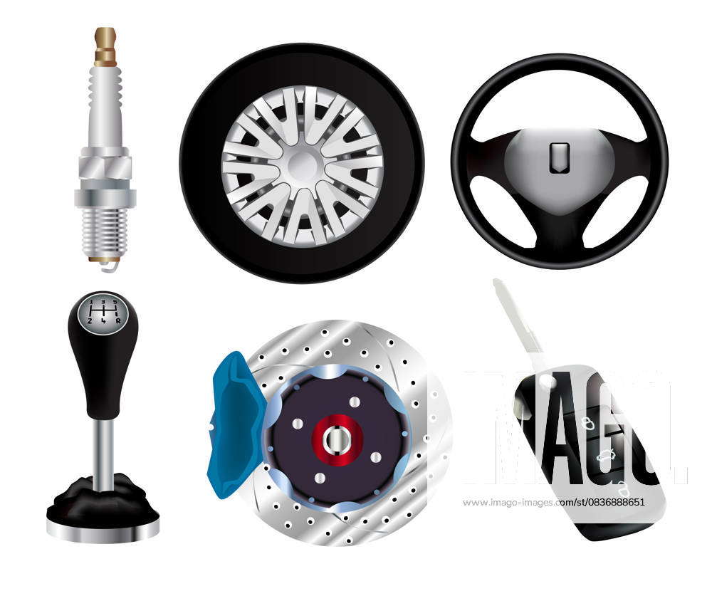 Automotive Parts & Components A collection of detailed automotive parts ...