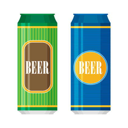 Beer Can Flat Style Icon Vector beer can flat style