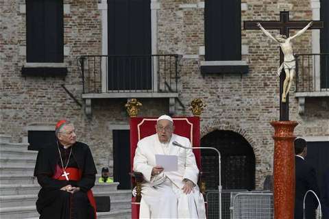 Italy, Pope Francis visits Venice