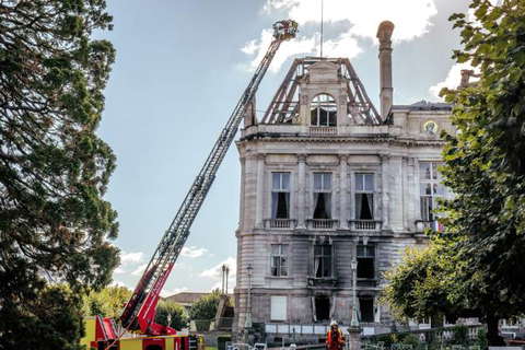 France: Damage following violent protests in Limoges
